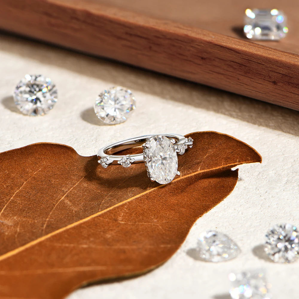 3 CT Oval Cut Moissanite Ring