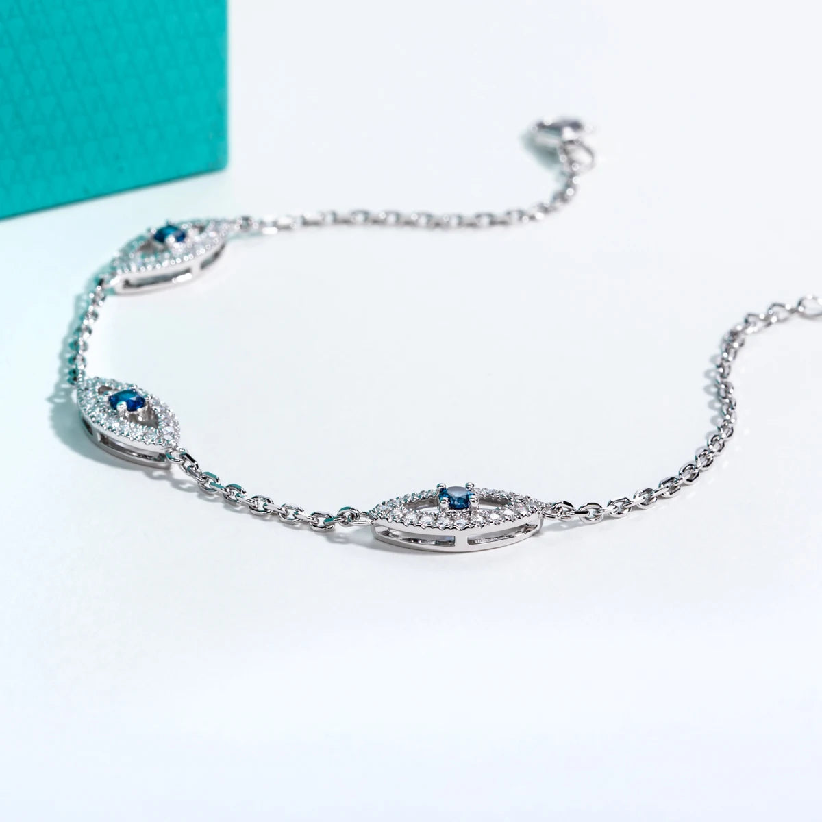 VVS1 Moissanite Evil Eye Bracelet