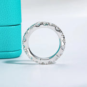 GK Moissanites 3mm/4mm D Color Moissanite Eternity Band Rings