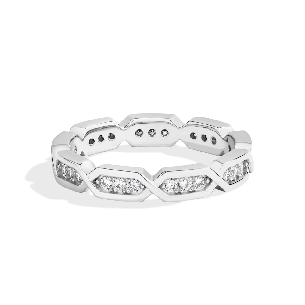 VVS1 D Color Eternal Moissanite Band Ring