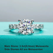 4.3CT D Color Moissanite Engagement Rings.