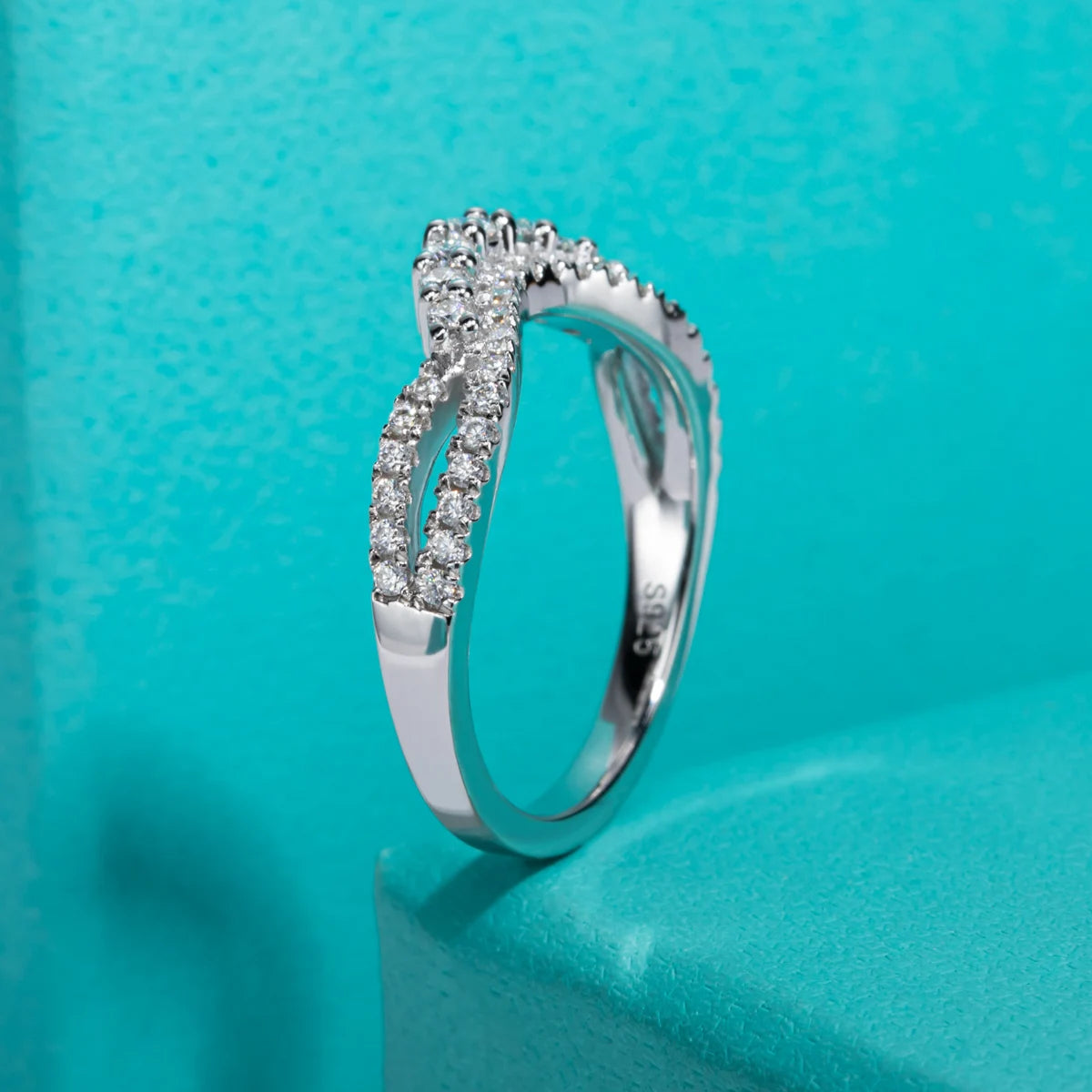 2.5 MM D Color Moissanite Wedding Eternity Band