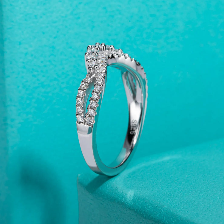 2.5 MM D Color Moissanite Wedding Eternity Band