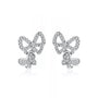 VVS1 D Color Butterfly Moissanite Stud Earrings | S925.