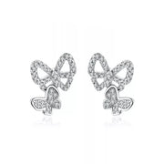 VVS1 D Color Butterfly Moissanite Stud Earrings | S925.