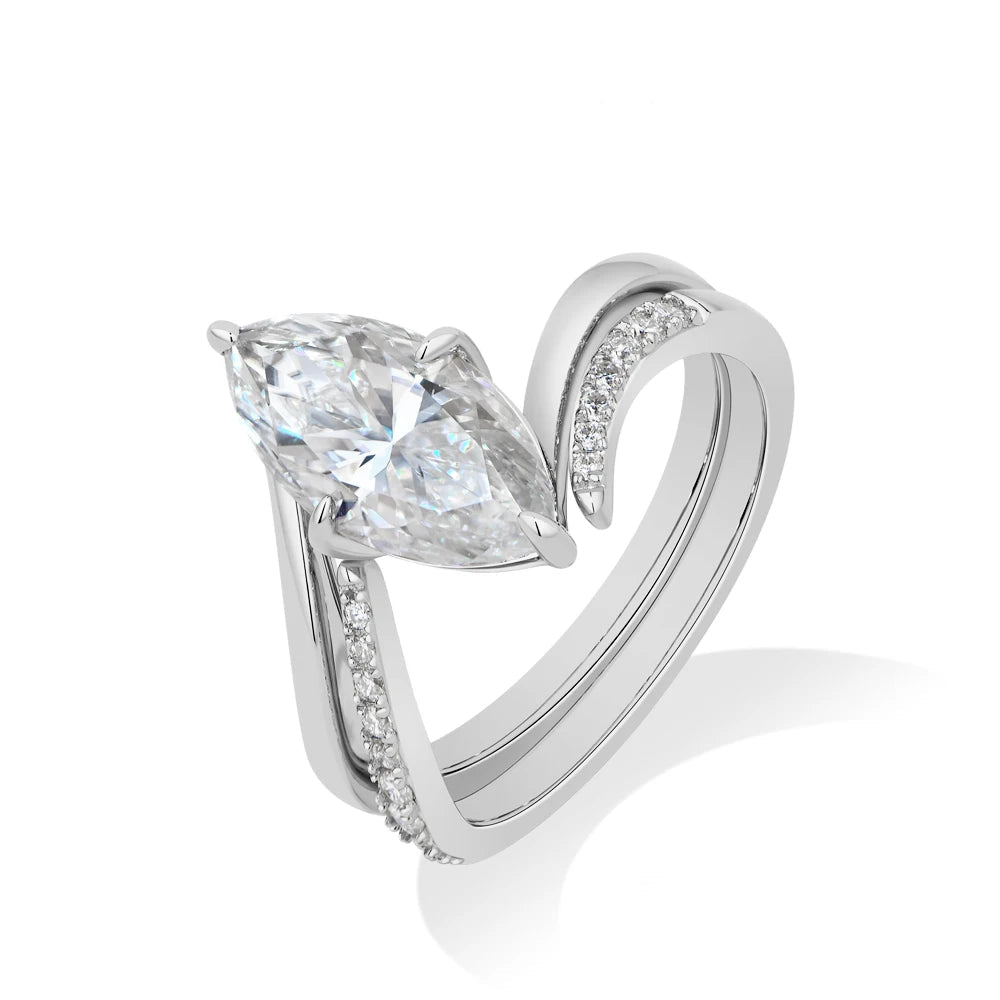 3 CT Marquise Cut Moissanite Engagement Ring