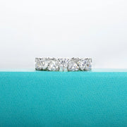 GK Moissanites 5mm Heart Cut D Color Moissanite Eternity Band