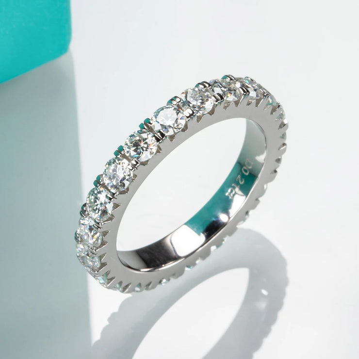 3.5 CT Round Cut Moissanite Engagement Ring Set