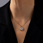 Real Necklace Real 925 Sterling Silver Flower Pendant