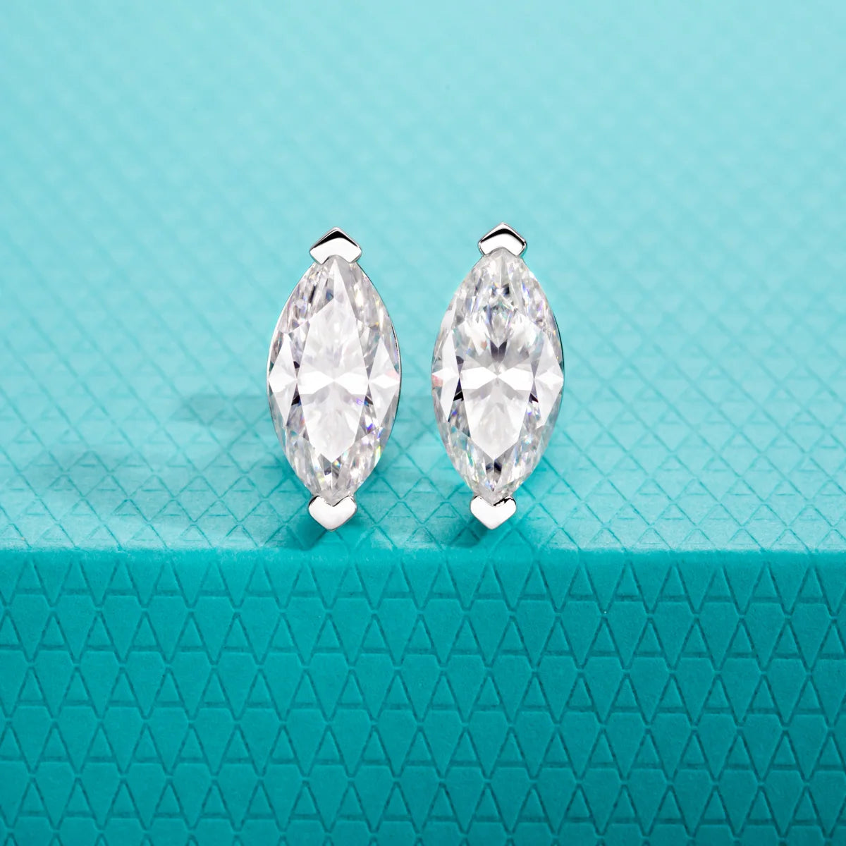 VVS1 D Color Marquise Cut Moissanite Earrings