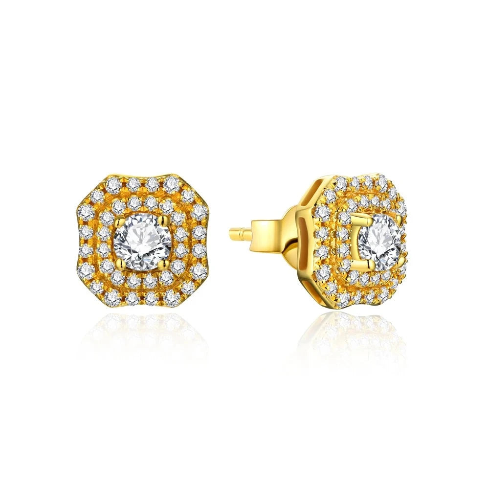 D VVS1 Color Stud Earrings For Women.