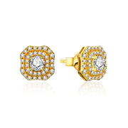 D VVS1 Color Stud Earrings For Women.