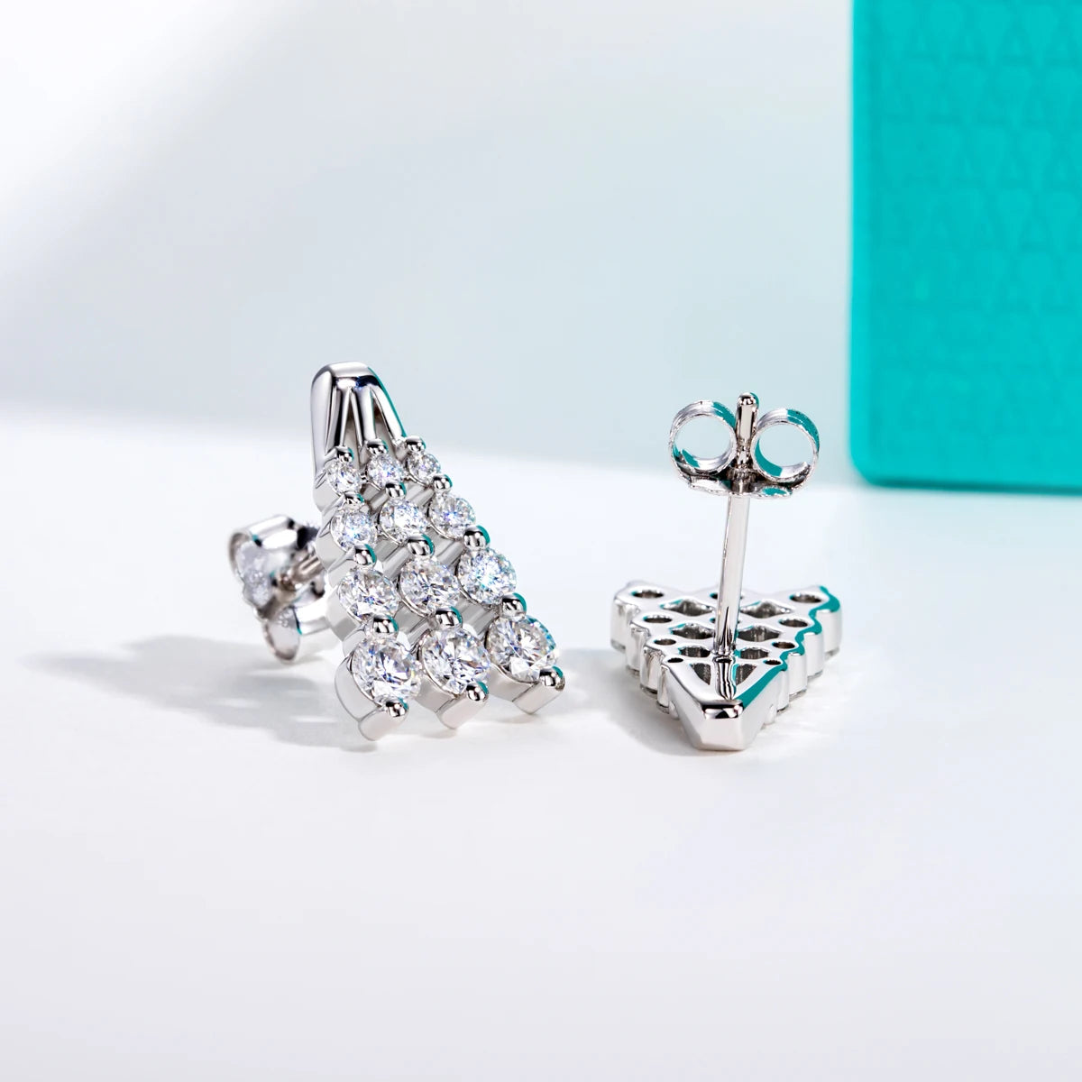 1.23 CTTW Moissanite Chandelier Tiered Drop Earrings
