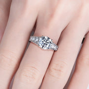 3 CT Round Cut Moissanite Engagement Ring.