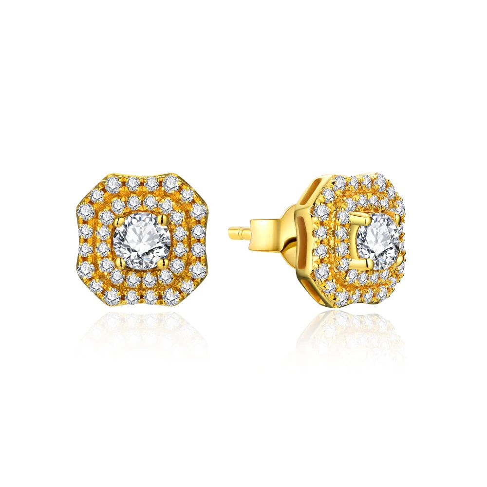 D VVS1 Color Stud Earrings For Women.