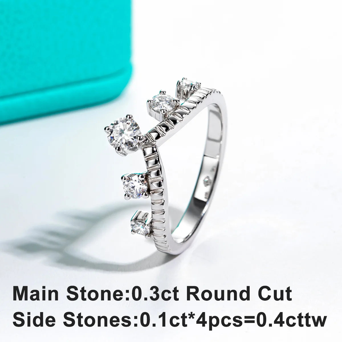 VVS1 4MM Moissanite Wedding Bands Ring