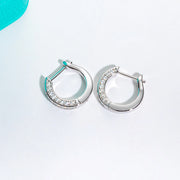 0.56cttw Luxury Moissanite Ear Hoop Earrings.