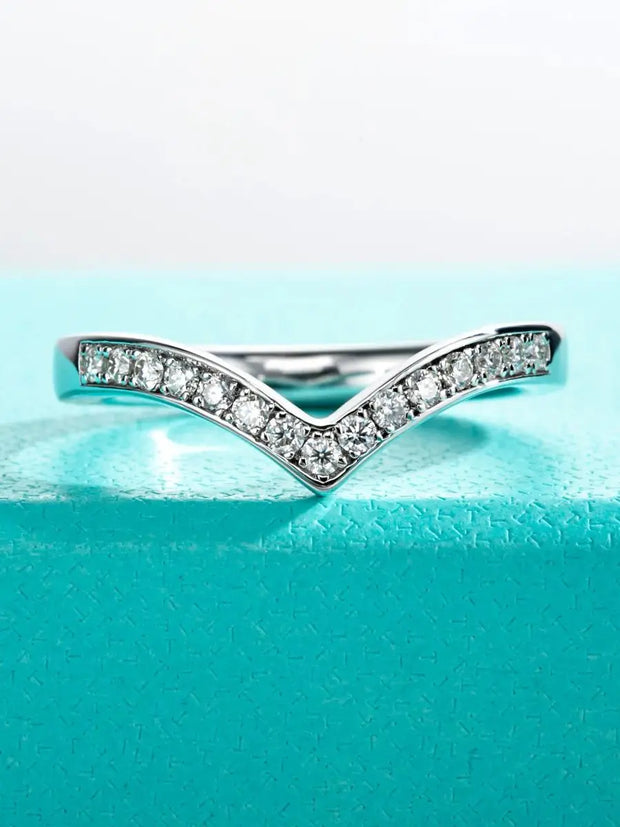 1 CT Round Cut Moissanite Engagement Ring Set