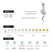 4.0MM VVS1 Moissanite Pendant Necklace | S925.