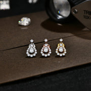 4*3MM Pear Cut Moissanite Stud Earrings | S925.