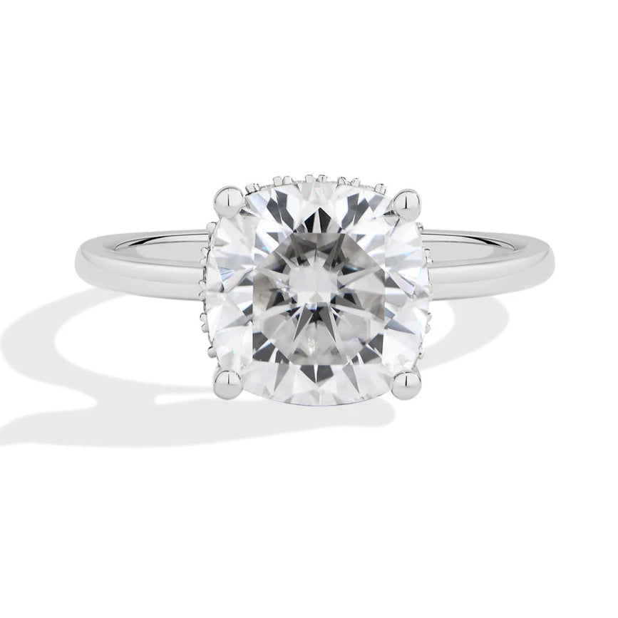 3.5 CT Cushion Cut Moissanite Engagement Ring