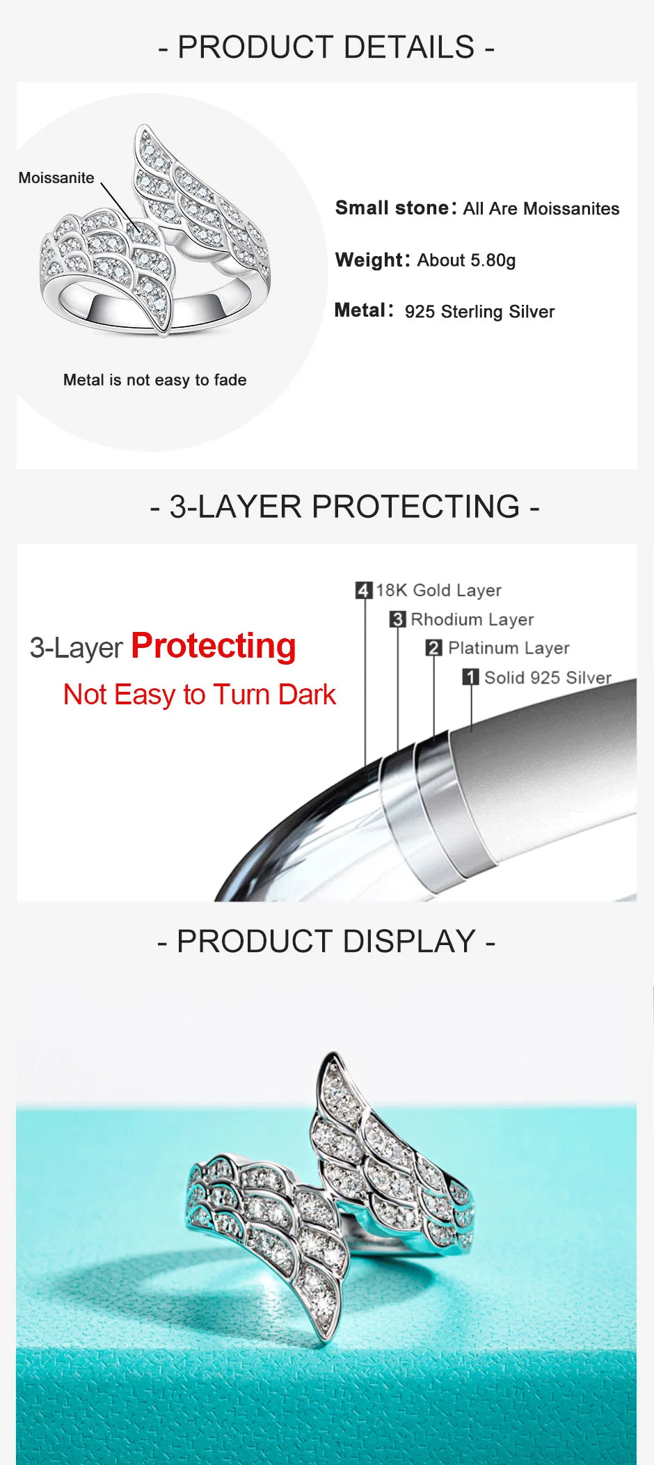 VVS1 D Color Angel Wings Wedding Band