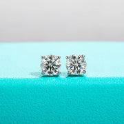 10K Gold Moissanite Stud Earrings – 4/3/2/1.6/1/0.6ct.