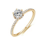1 CT D Color Moissanite Promise Ring | 925 Sterling Silver.