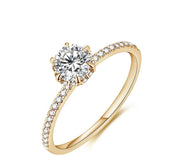 1 CT D Color Moissanite Promise Ring | 925 Sterling Silver.