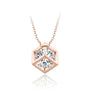4CT D Color Square Shaped Moissanite Necklace | S925.