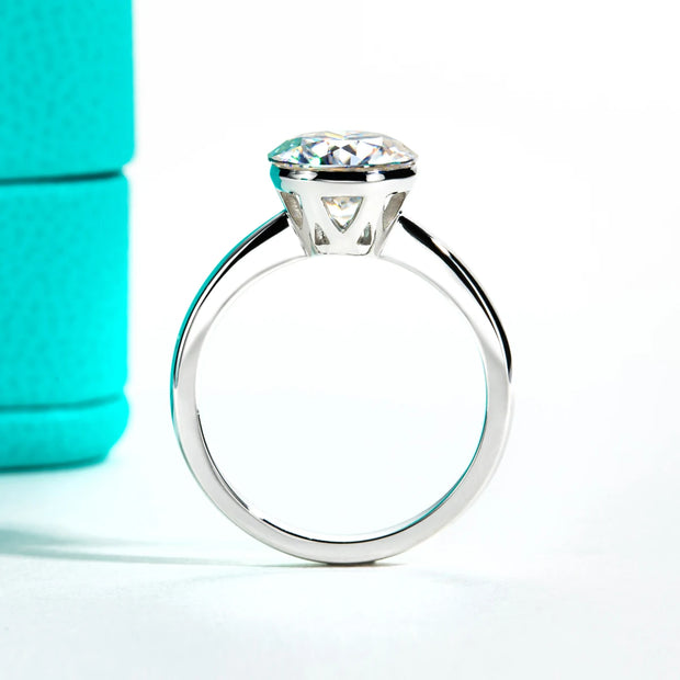 2CT/3CT D Color Moissanite Invisible Setting Engagement Ring.