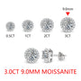 3.0CT VVS1 D Color Round Cut Moissanite Stud Earrings.