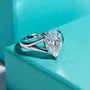 5CT Pear Cut D Color Moissanite Wedding Ring.