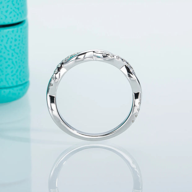 GK Moissanites 1.3mm D Color Moissanite Wedding Band