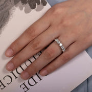 GK Moissanites 4mm Moissanite Wedding Band Ring