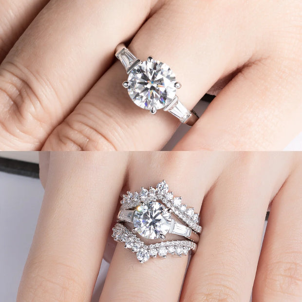 GK Moissanite 3ct Moissanite Engagement Ring.