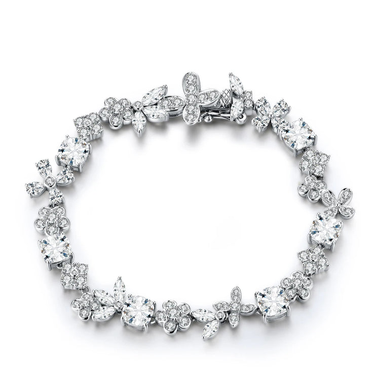 D VVS1 Color Real 925 Sterling Silver Bracelets.
