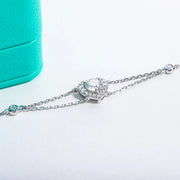 1ct Moissanite Heart Bracelet.