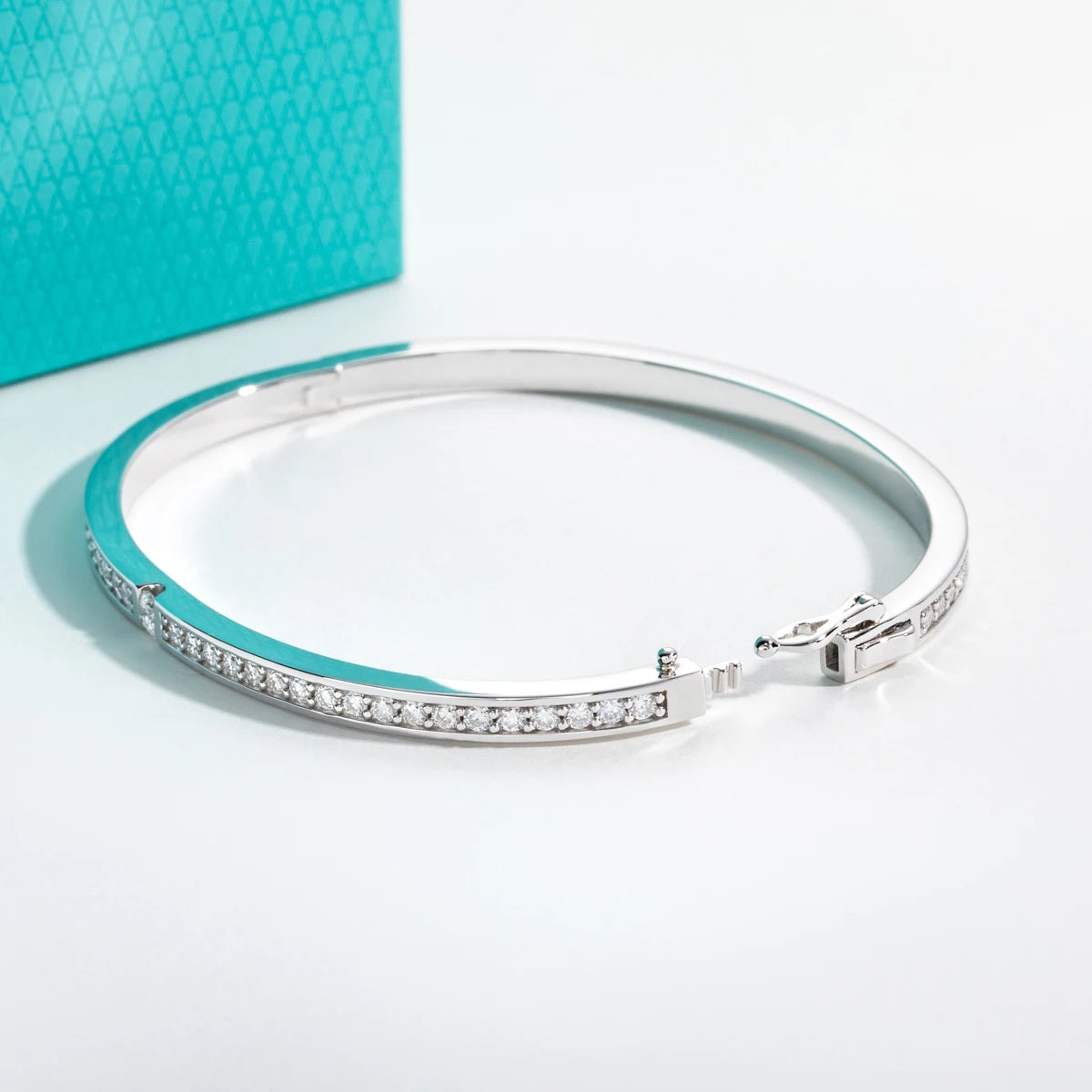 2.017 CTTW Moissanite Eternity Bangle Bracelet