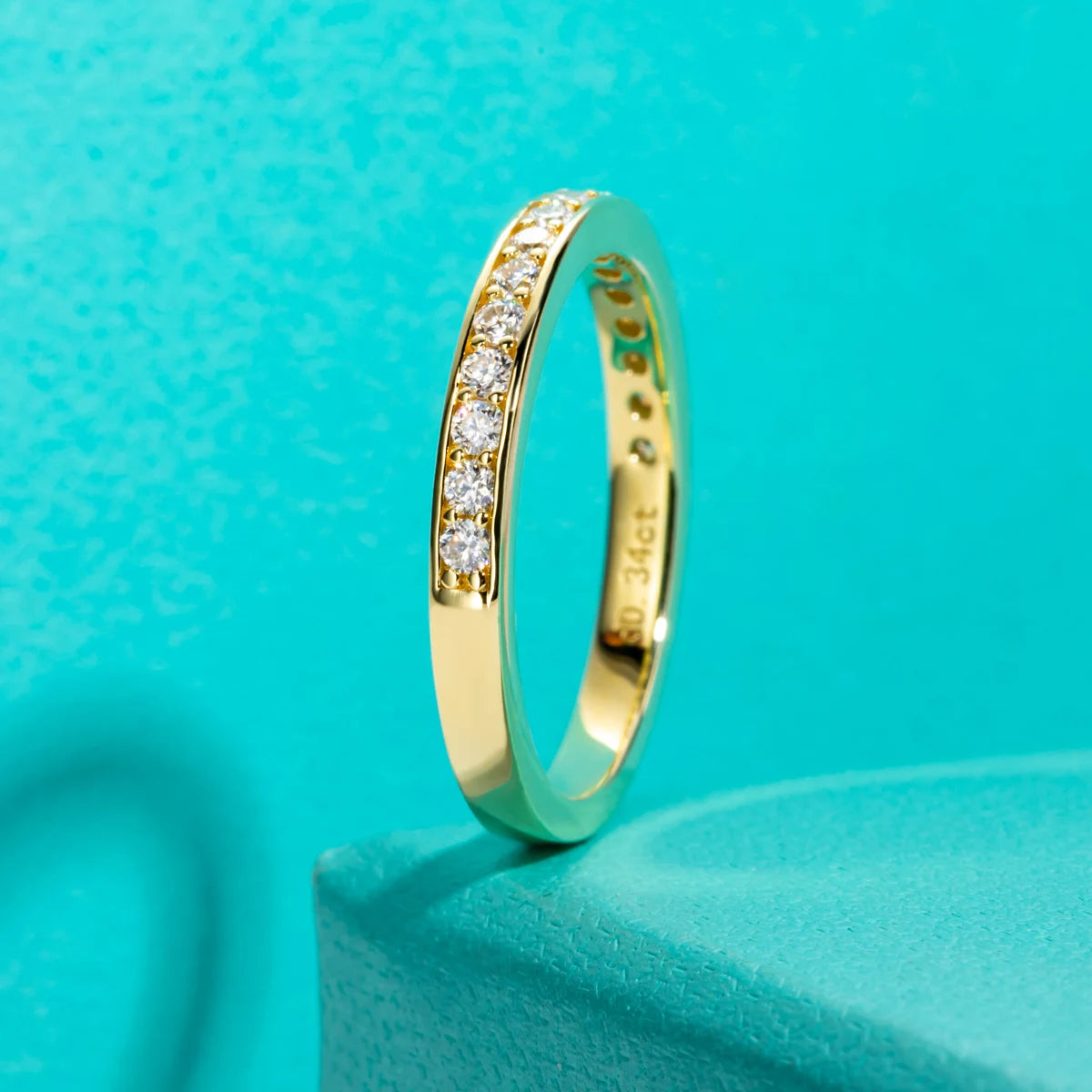 2 CT Round Cut Moissanite Engagement Bridal Ring Set