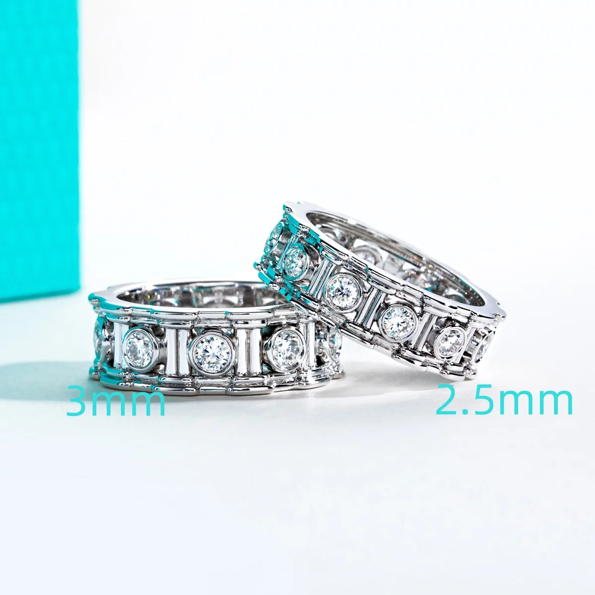 VVS1 D Color Moissanite Roman Column Retro Ring