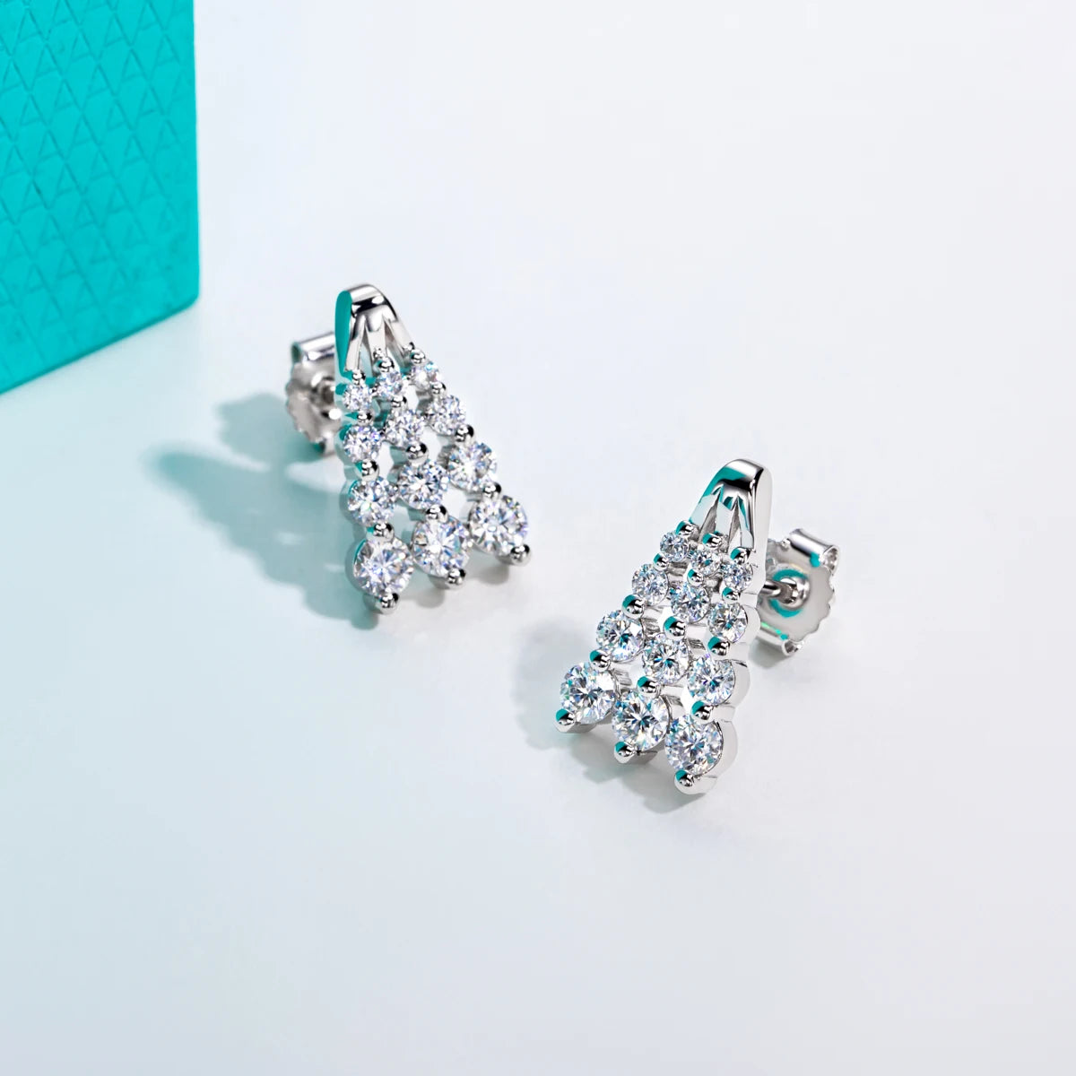 1.23 CTTW Moissanite Chandelier Tiered Drop Earrings