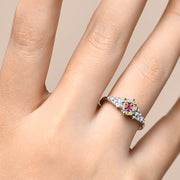 VVSQ D Color 1.0 CT Round Cut Moissanite Ring.