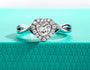 0.5 CT Heart Cut Infinity Moissanite Engagement Ring
