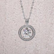 1 Carat D Color Moissanite Pendant Necklace | S925.