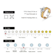 2.0CT VVS1 D Color Moissanite Ring | S925.