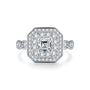 5*5 VVS1 D Color Moissanite Engagement Ring | Brilliant Cut.