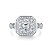 5*5 VVS1 D Color Moissanite Engagement Ring | Brilliant Cut.