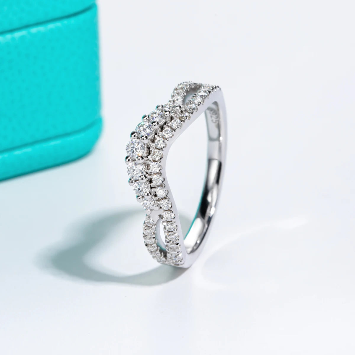 2.5 MM D Color Moissanite Wedding Eternity Band