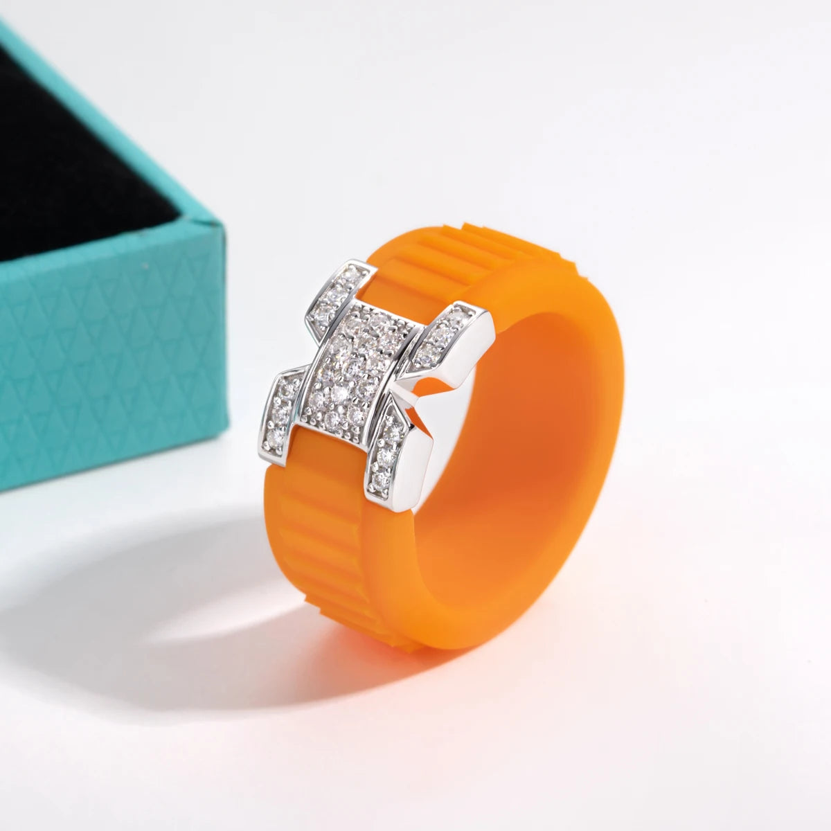 Moissanite Silicone Engagement Ring